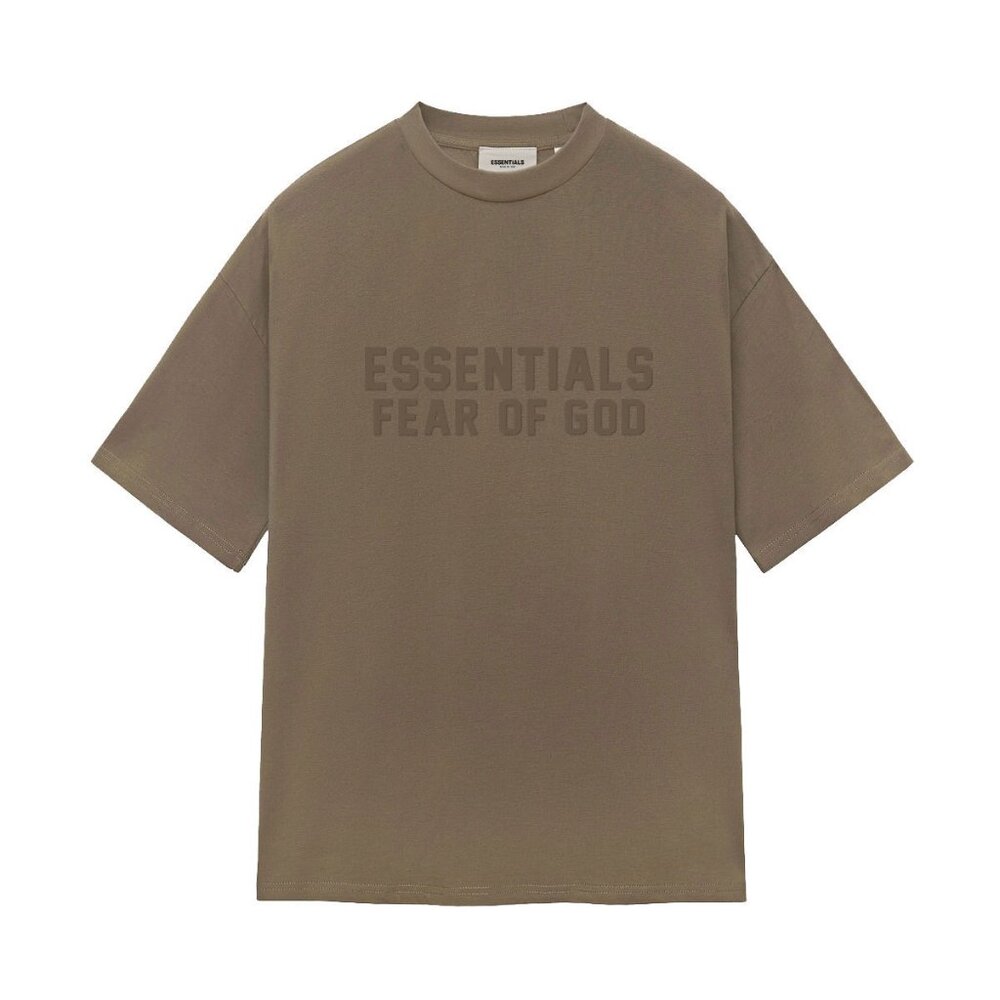 ESSENTIALS Flocked Small Letters Short T-shirt